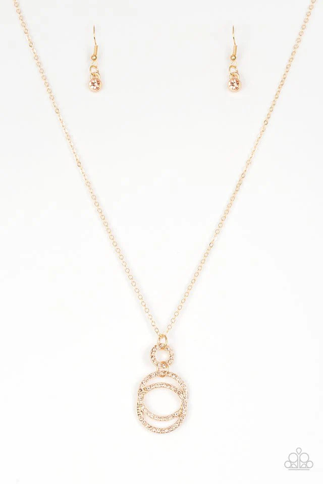 Paparazzi Timeless Trio - Gold Necklace