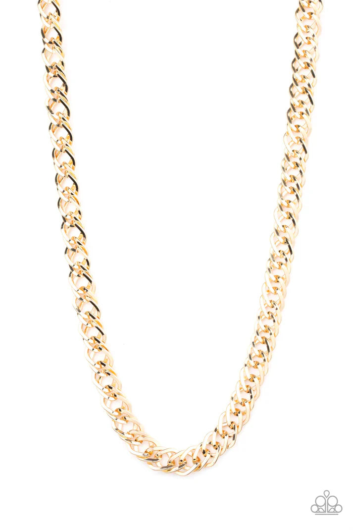 Paparazzi Undefeated - Gold Necklace