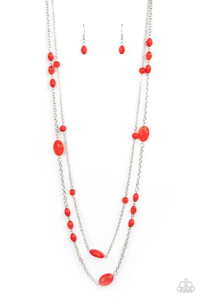 Paparazzi Day Trip Delights - Red Necklace