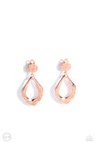 Paparazzi Metallic Mezzanine - Copper Clip-On Earrings