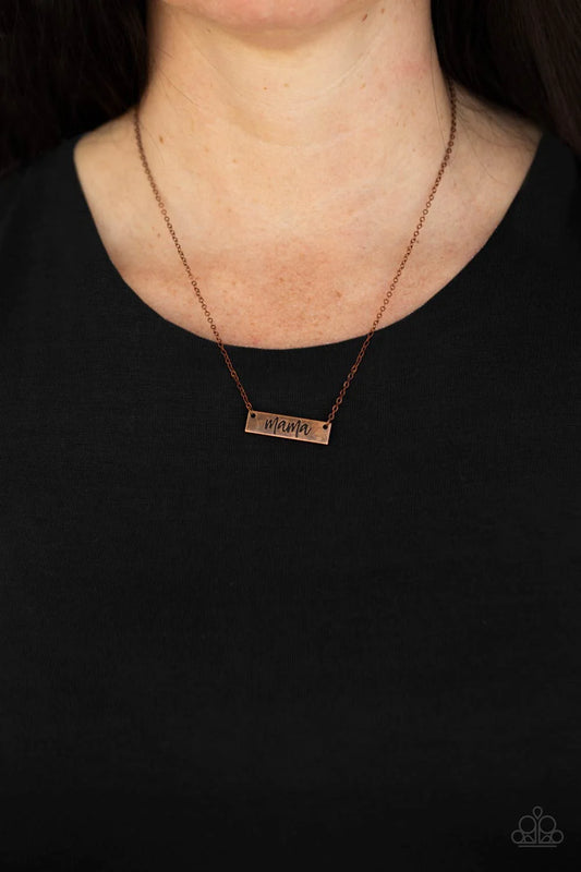 Paparazzi Blessed Mama - Copper Necklace