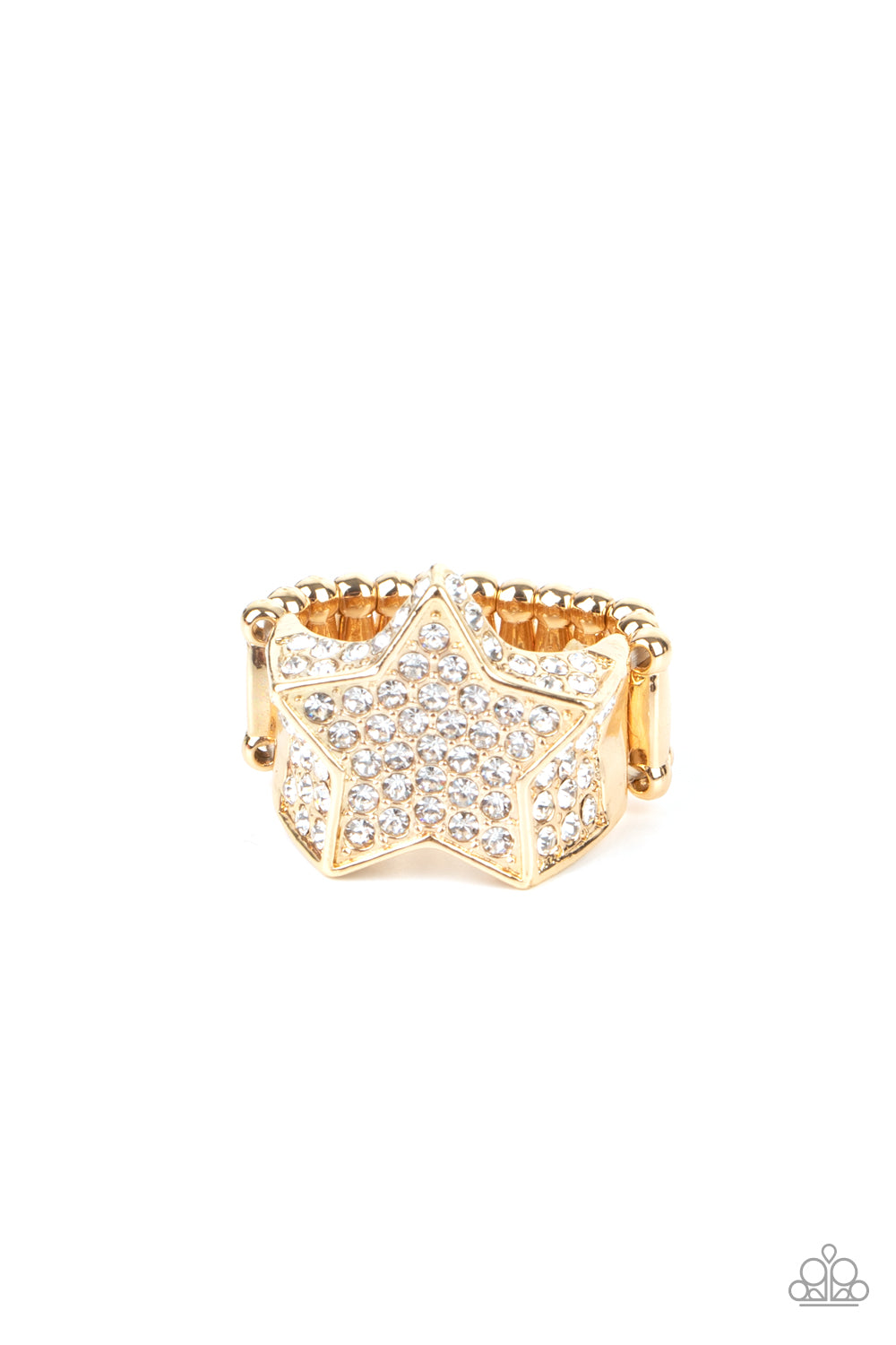 Here Come The Fireworks - Gold Paparazzi Ring