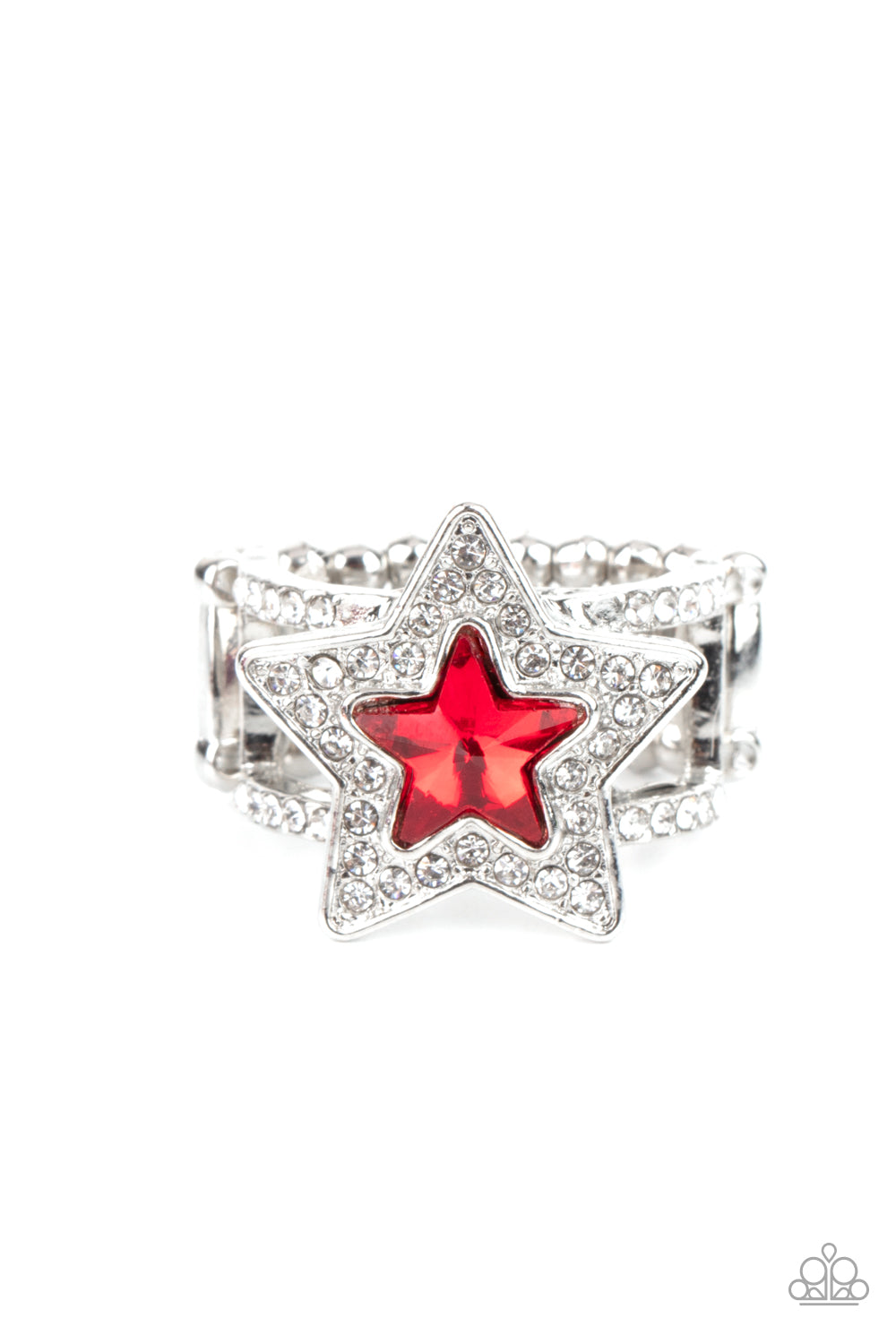 One Nation Under Sparkle - Red Paparazzi Ring