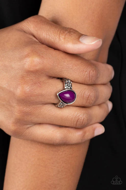 Rainbow Raindrops - Purple Paparazzi Ring