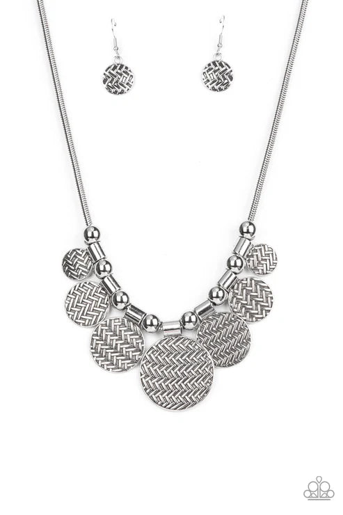 Paparazzi Indigenously Urban - Silver Necklace