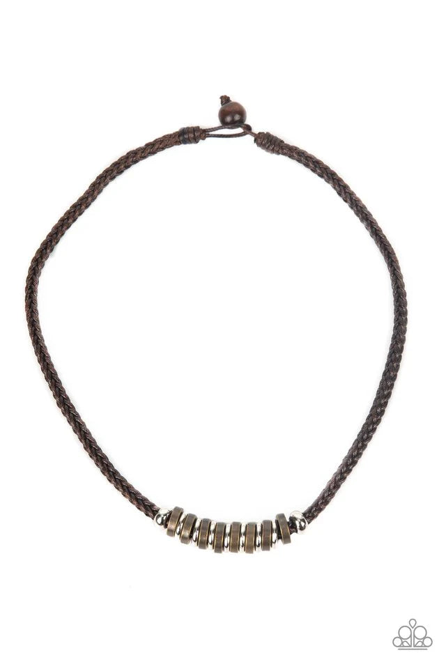 Paparazzi Primitive Prize - Brown Necklace