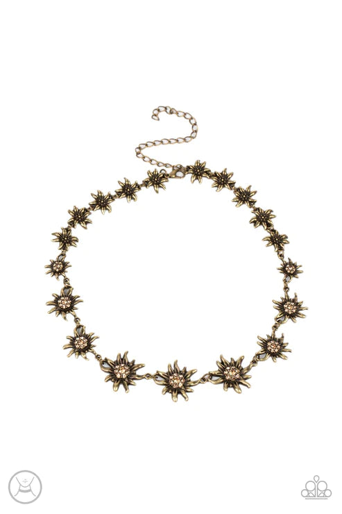 Get Up and GROW - Brass Paparazzi Necklace