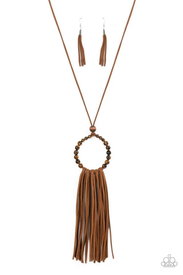 Paparazzi Namaste Mama - Brown Necklace