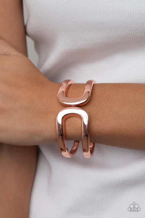 Paparazzi Industrial Empress - Copper Bracelet