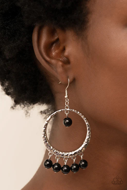 Paparazzi Luscious Luxury - Black Earrings