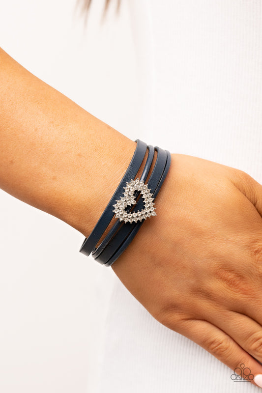 Wildly in Love - Blue Paparazzi Bracelet