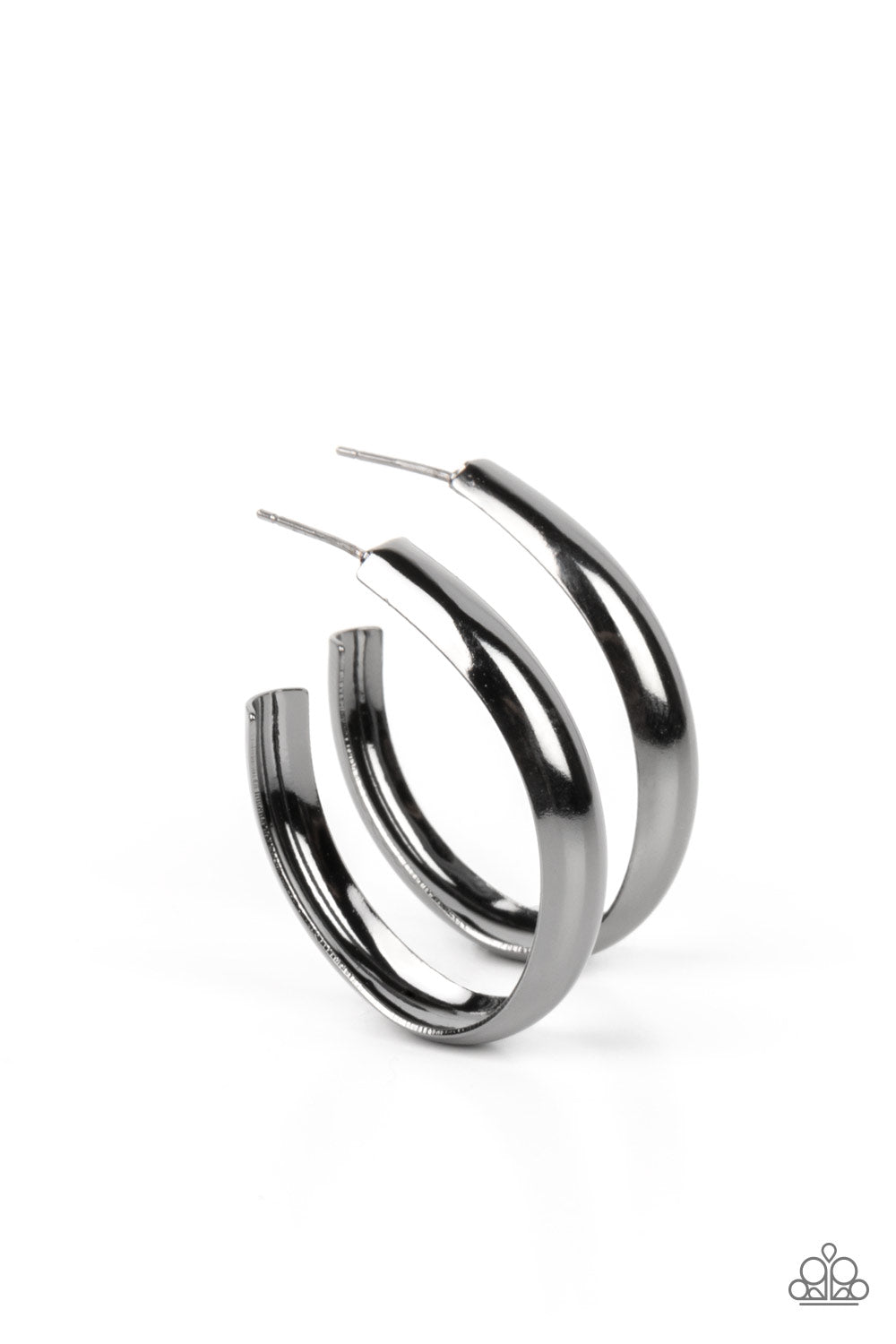 Champion Curves - Black Paparazzi Earrings