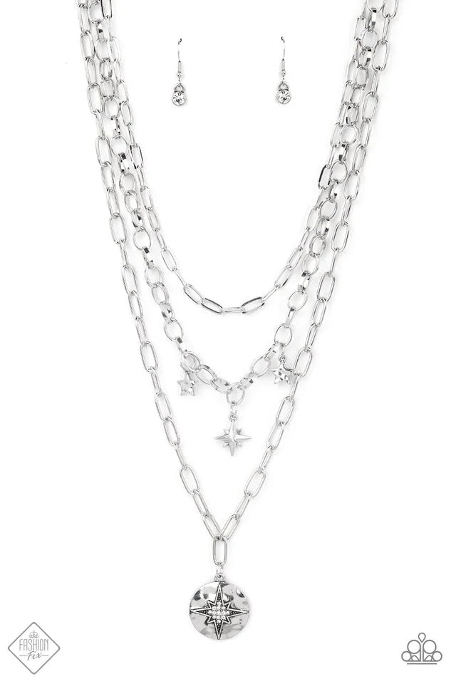 Paparazzi Under the Northern Lights - White Necklace