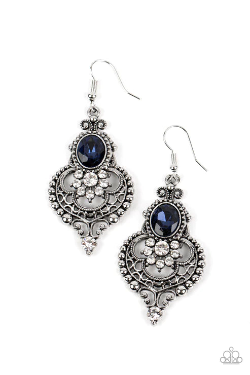 Paparazzi Castle Chateau - Blue Earrings