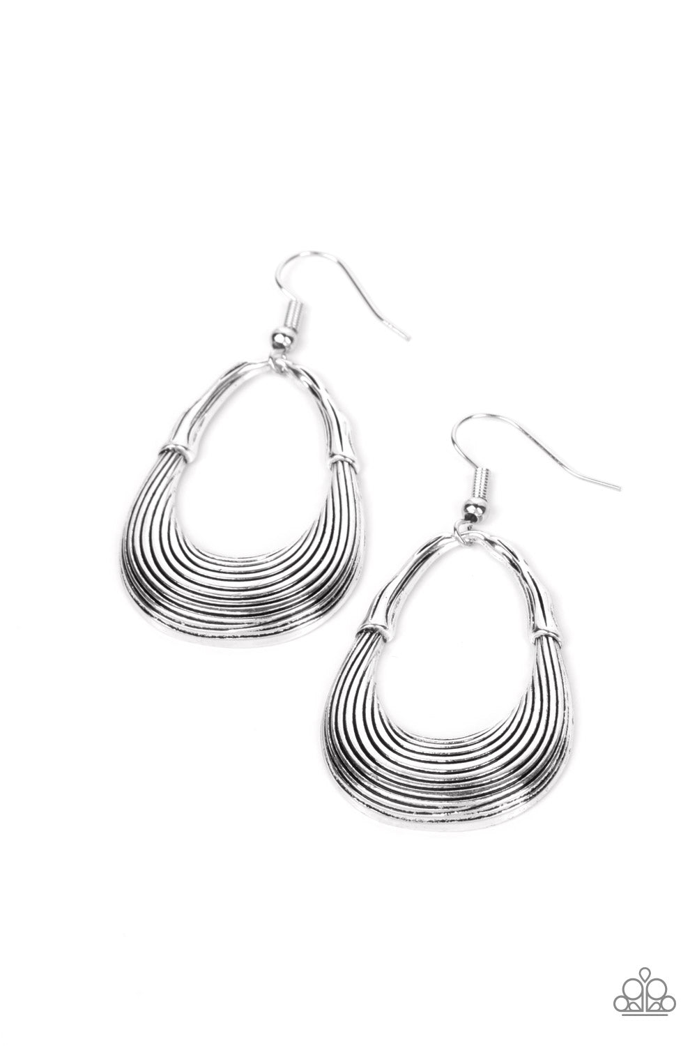 Paparazzi Terra Timber - Silver Earrings