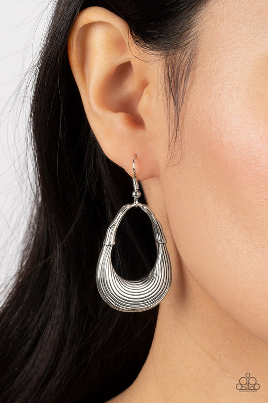 Paparazzi Terra Timber - Silver Earrings