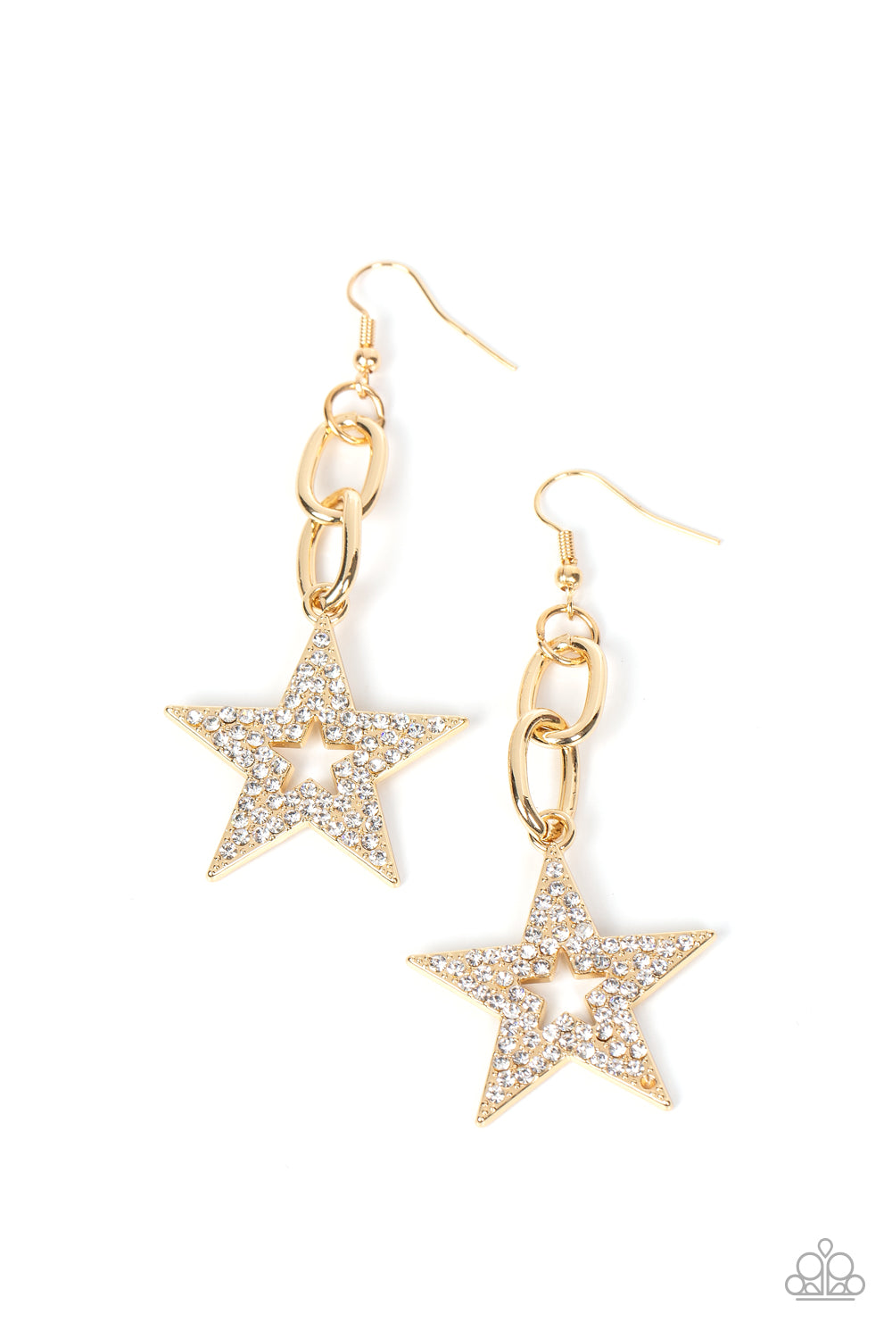 Paparazzi Cosmic Celebrity - Gold Earrings