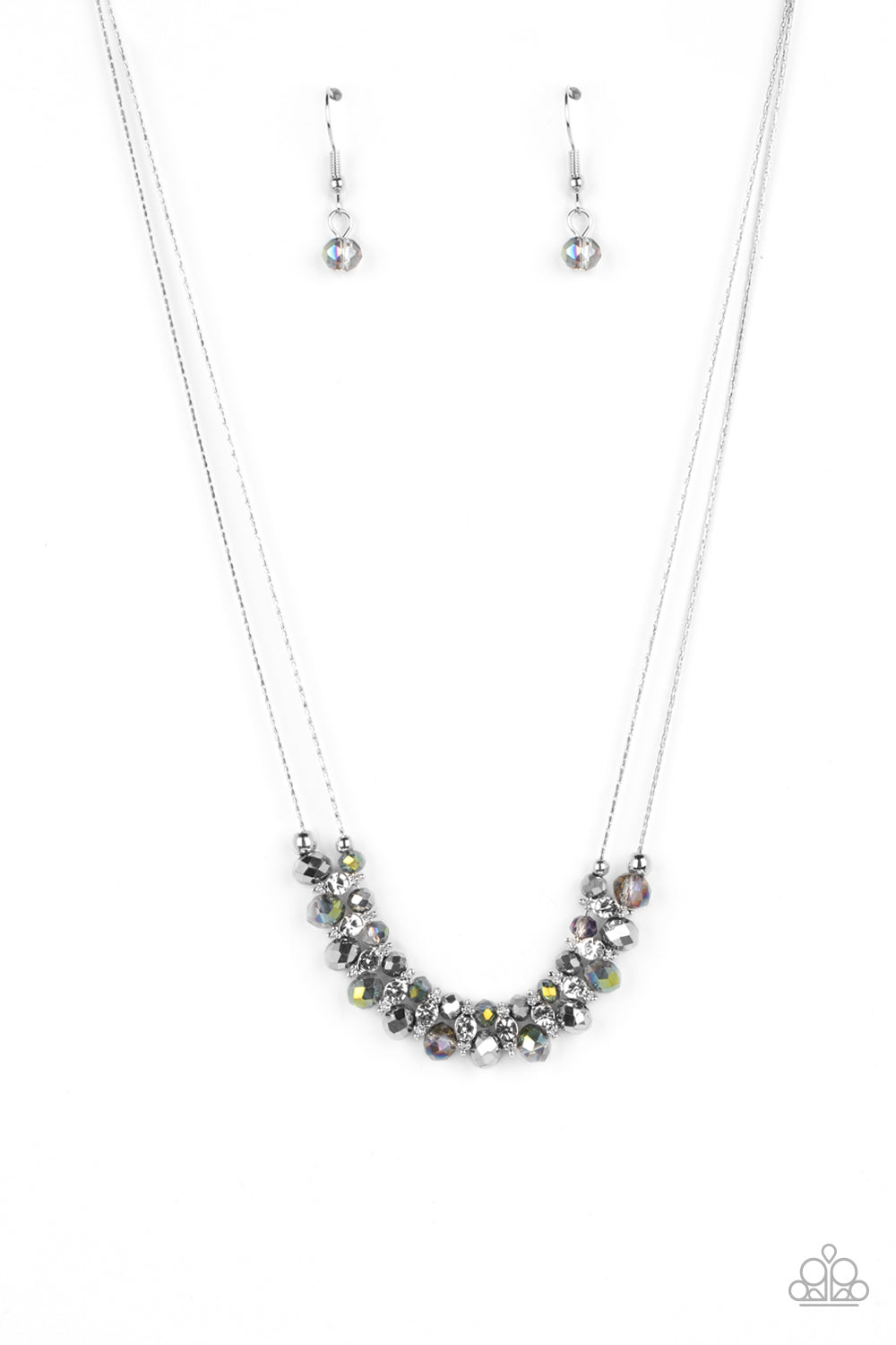 Shimmering High Society - Silver Paparazzi Necklace