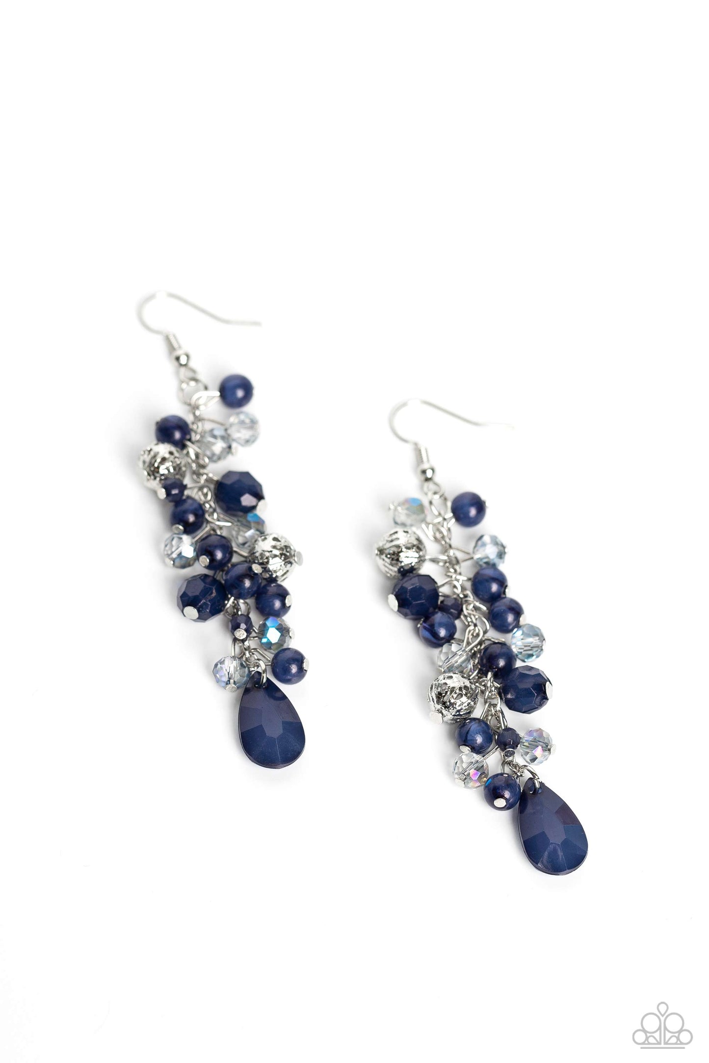 Paparazzi Cheeky Cascade - Blue Earrings