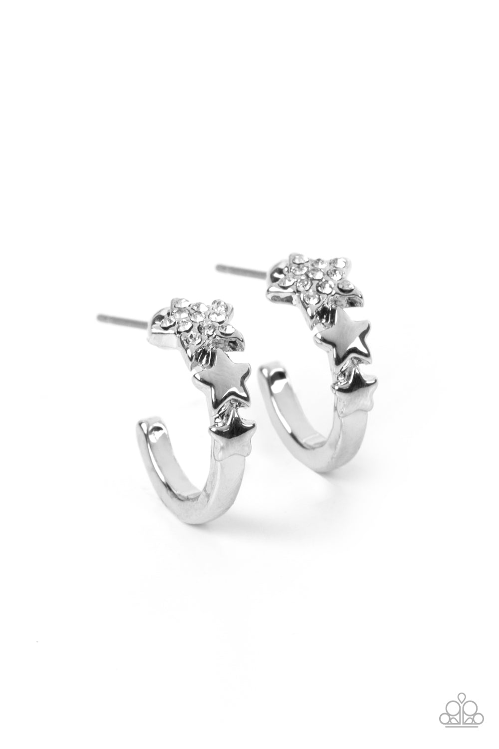 Paparazzi Starfish Showpiece - White Earrings