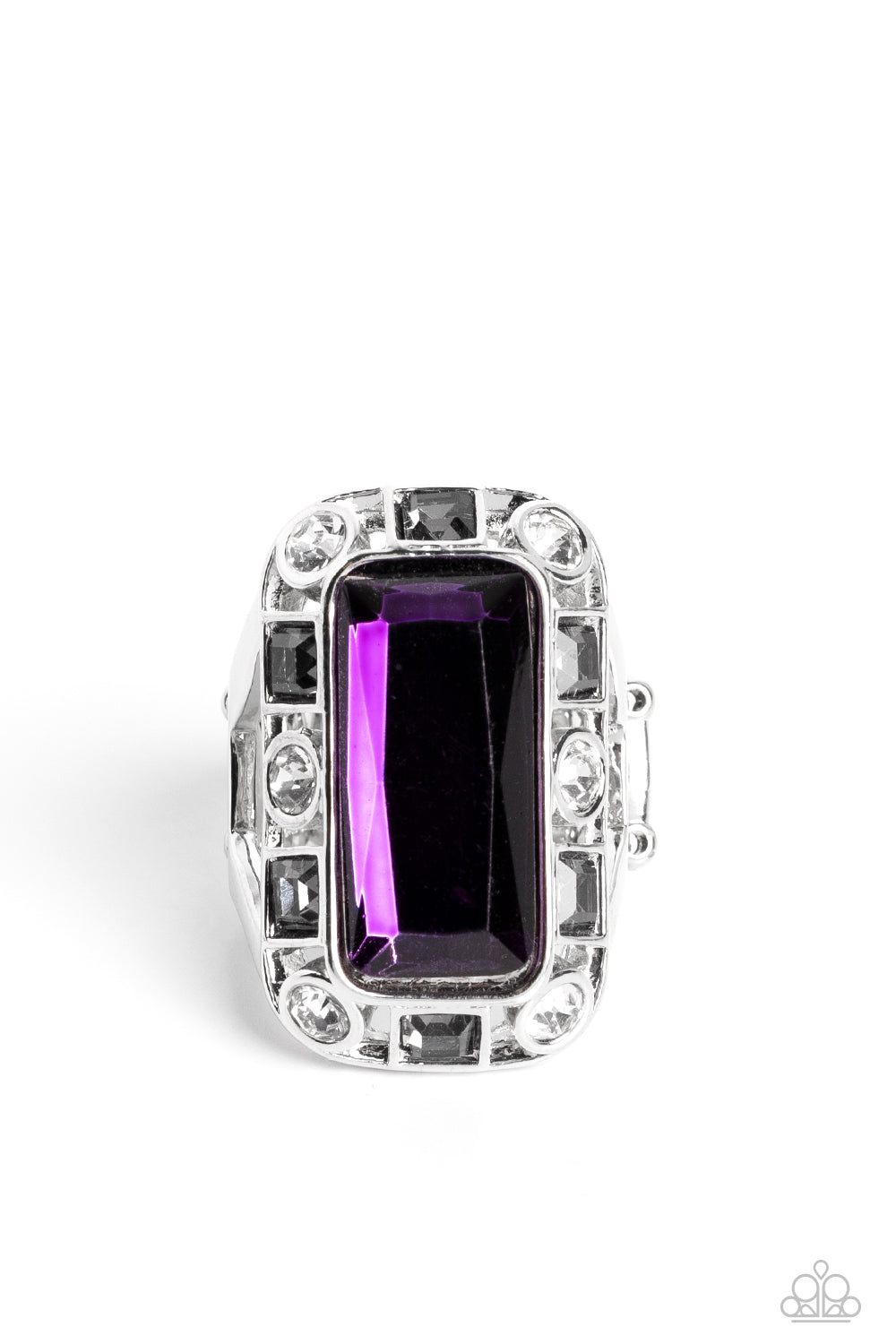 Radiant Rhinestones - Purple Paparazzi Ring