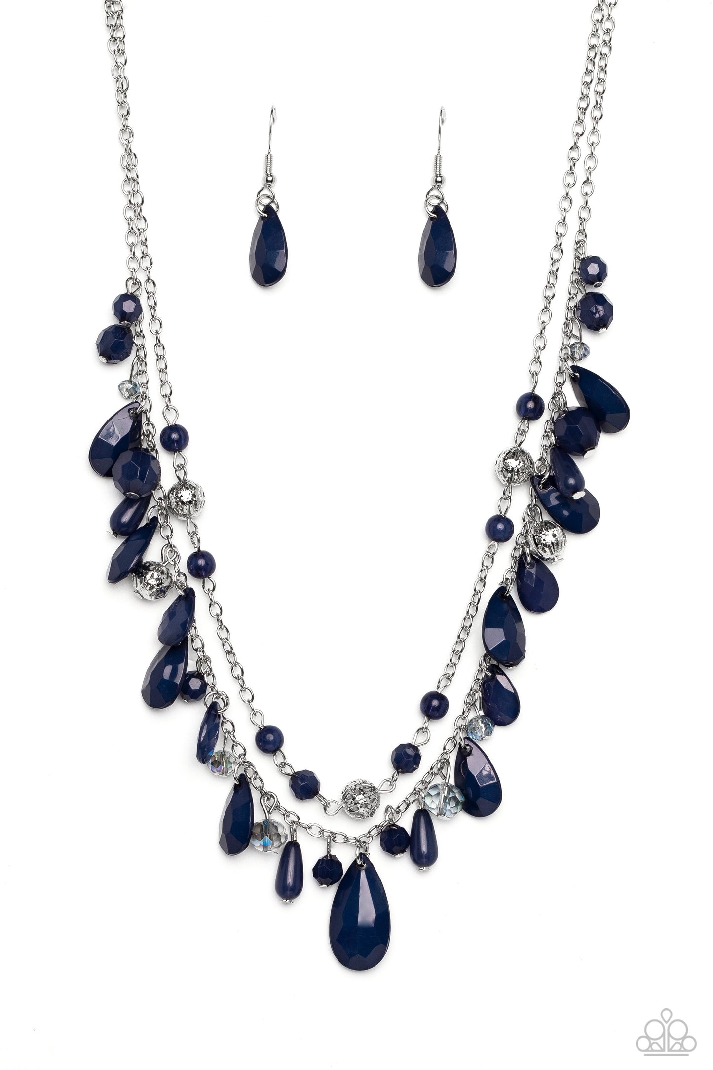 Paparazzi Flirty Flood - Blue Necklace