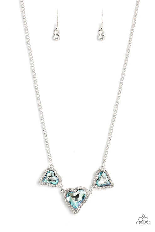 Paparazzi State of the HEART - Blue Necklace