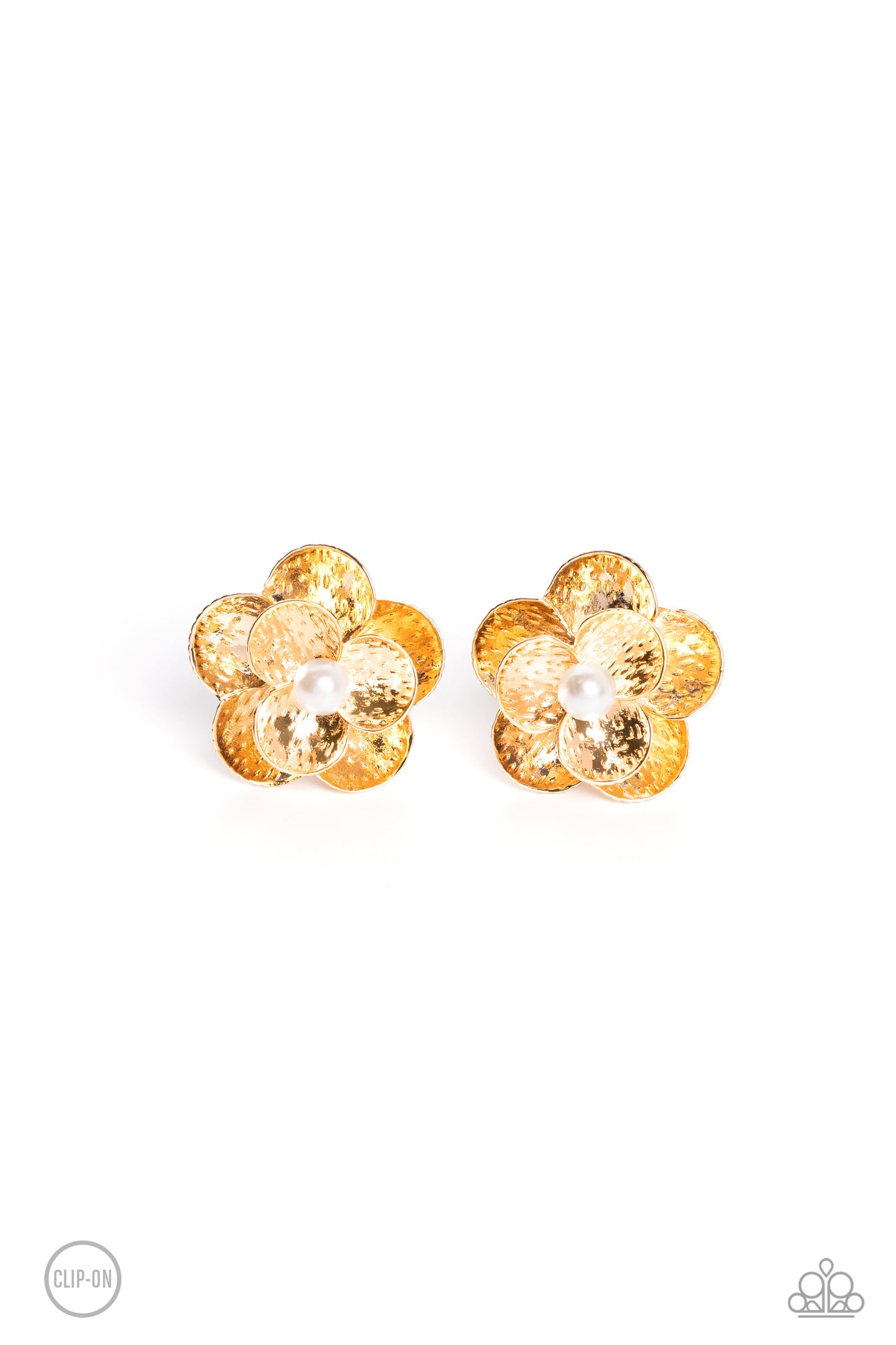 Paparazzi Miami Magic - Gold Earrings Clip-On