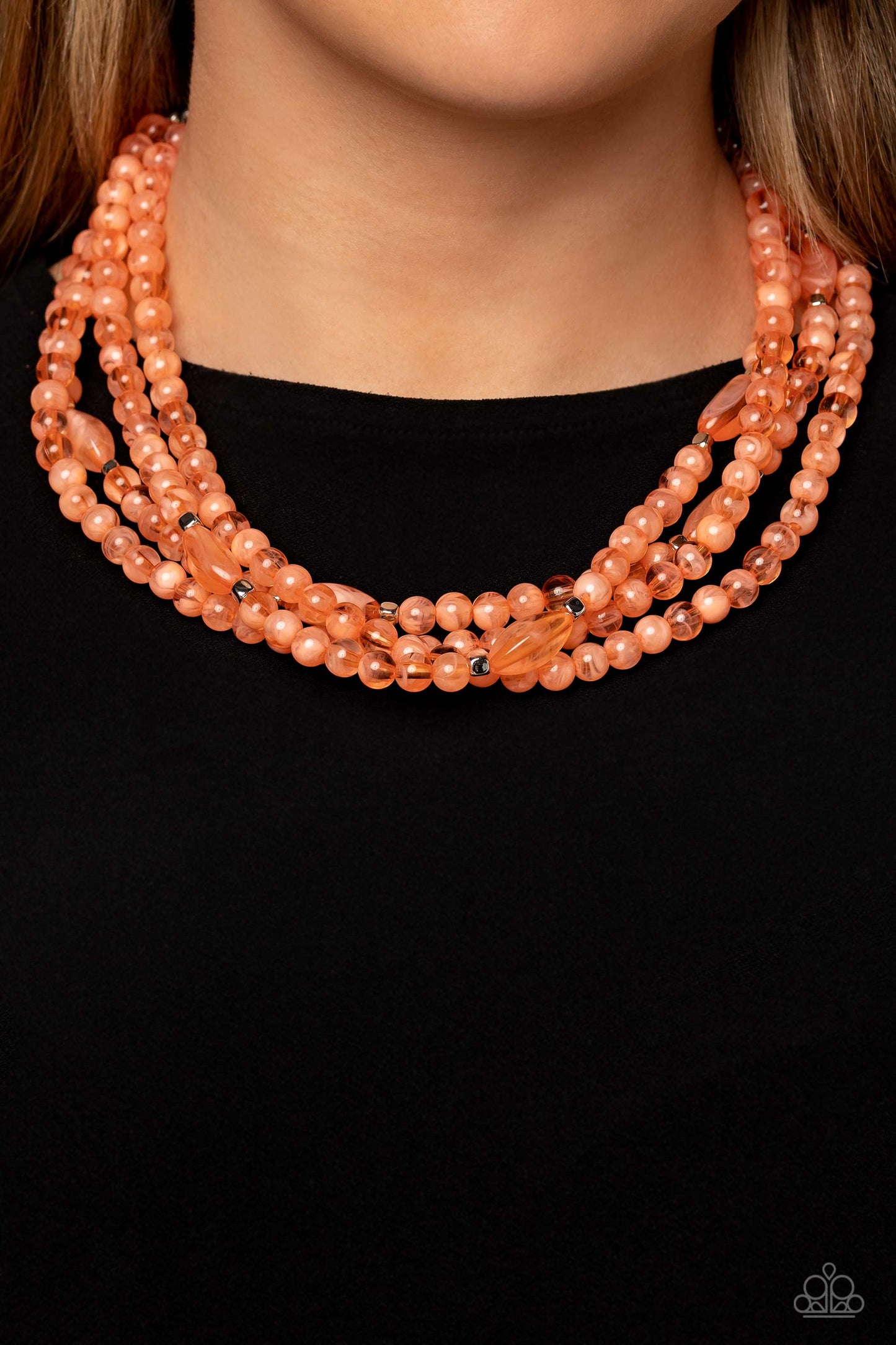 Layered Lass - Orange Paparazzi Necklace