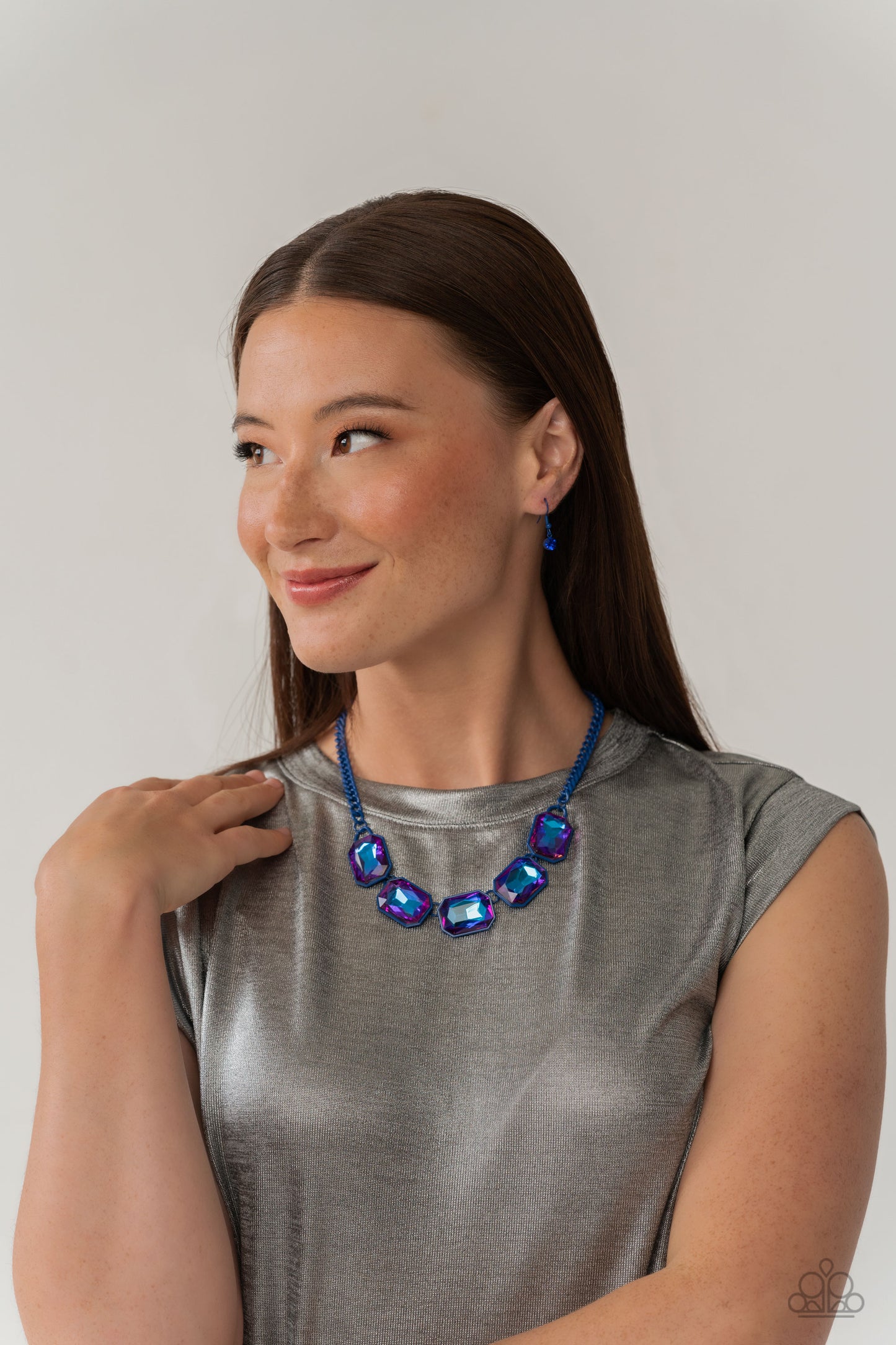 Emerald City Couture - Blue Paparazzi Necklace