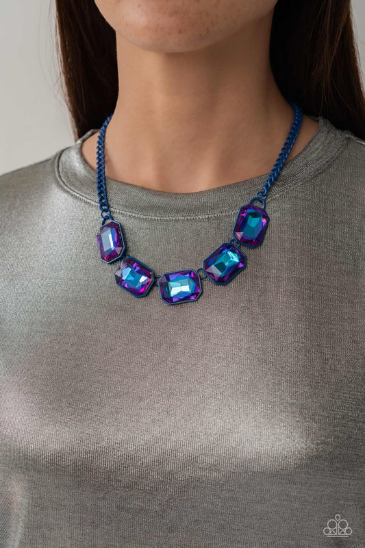 Emerald City Couture - Blue Paparazzi Necklace