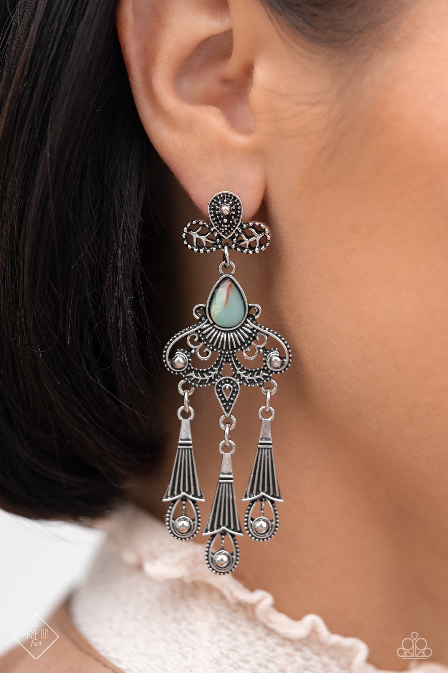 Paparazzi Revered Rustic - Blue Earrings