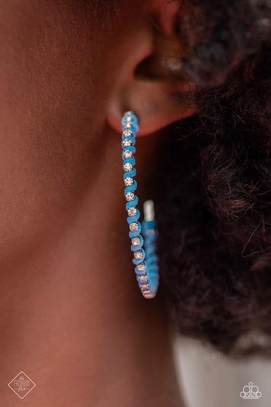 Paparazzi Put a STRING on It - Blue Earrings