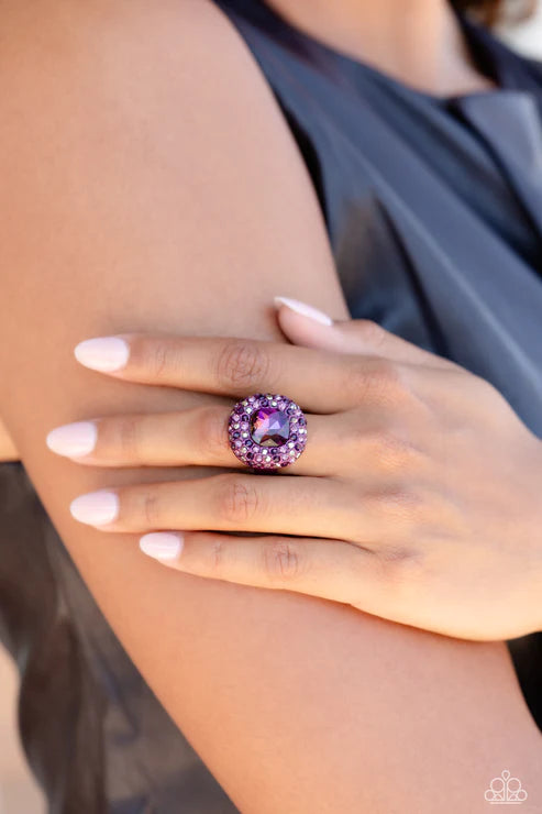 Paparazzi Glistening Grit - Purple Ring