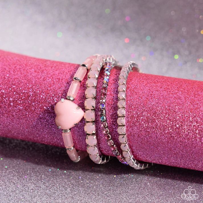 Paparazzi True Love's Theme - Pink Bracelet