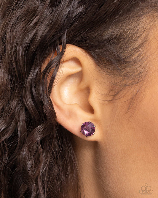 Paparazzi Breathtaking Birthstone - Purple Earring