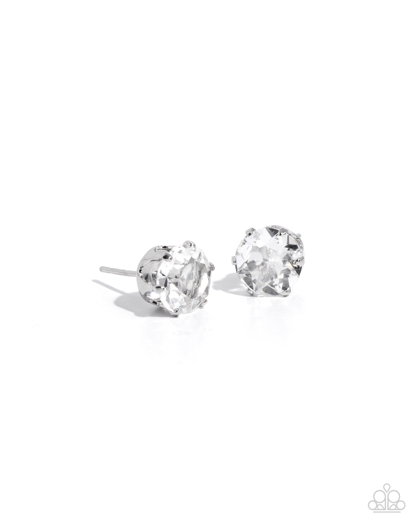 Paparazzi Breathtaking Birthstone - White Earrings