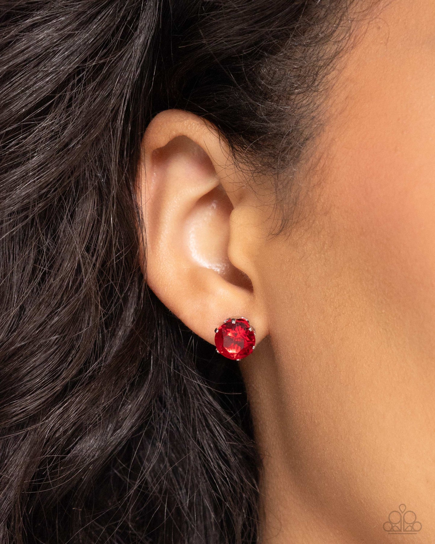 Paparazzi Breathtaking Birthstone - Red Earrings