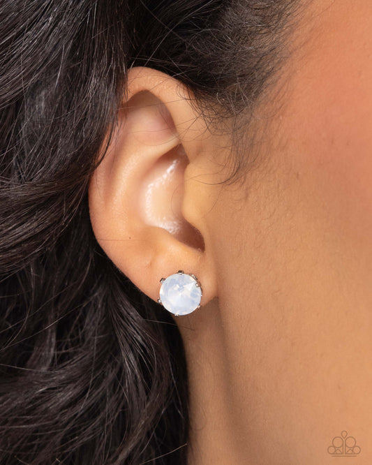 Paparazzi Breathtaking Birthstone - White Earrings