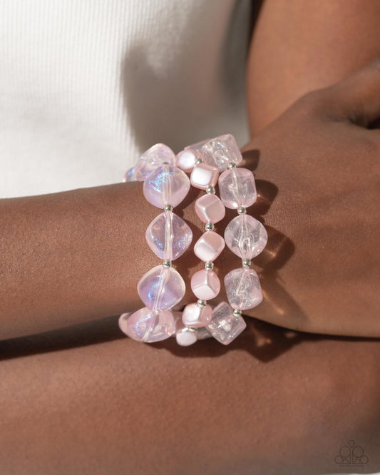 Paparazzi Glittery Gala - Pink Bracelet