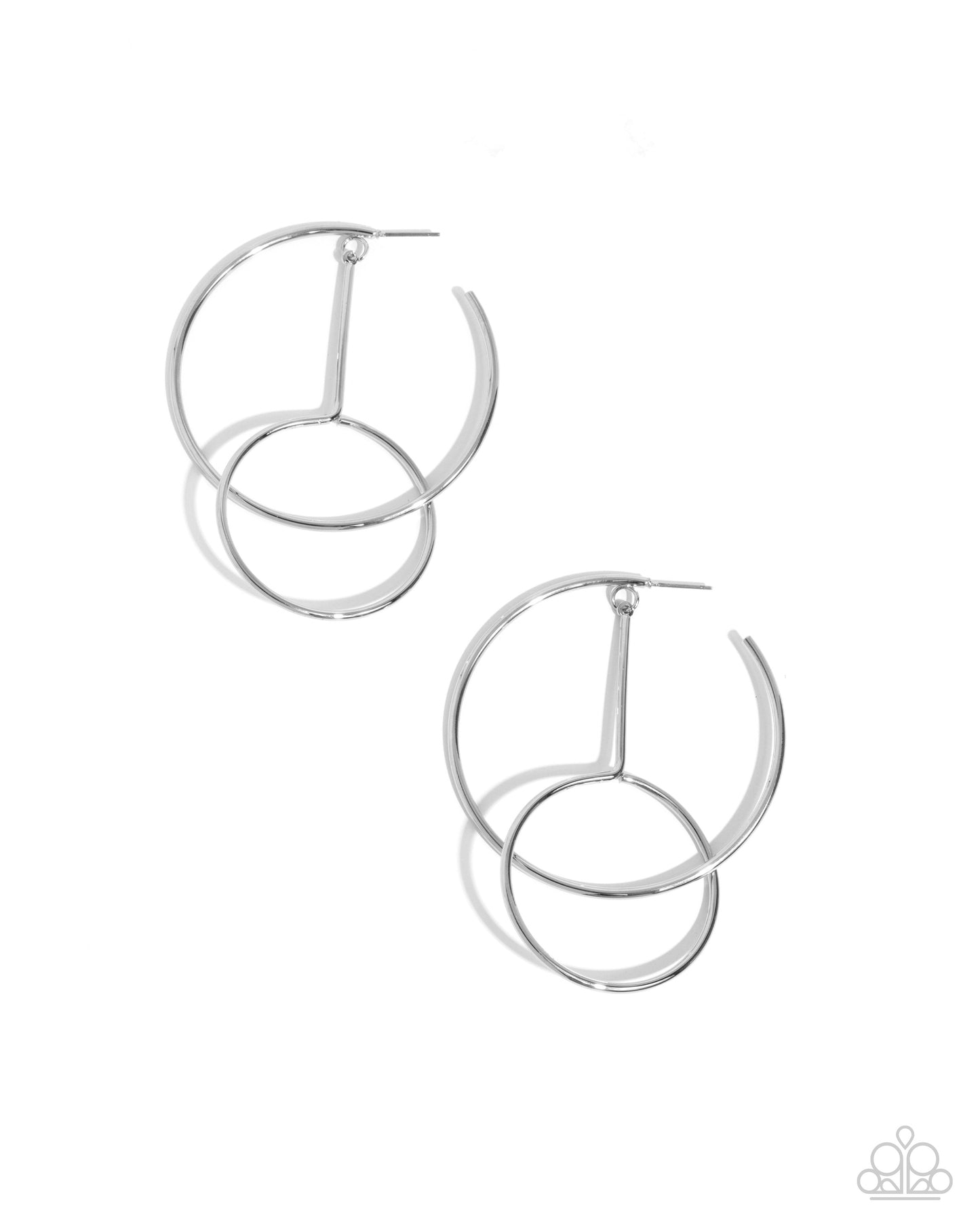 Paparazzi Dreaming of Hoops - Silver Earrings