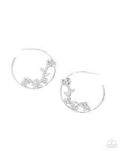 Paparazzi Blooming Benefit - Silver Earrings