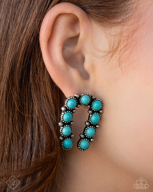 Paparazzi Wild West Wonder - Blue Earrings