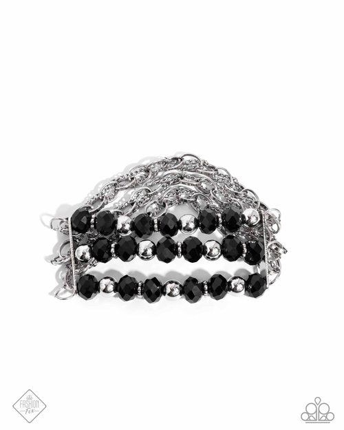 Paparazzi Vicious Vibe - Black Bracelet