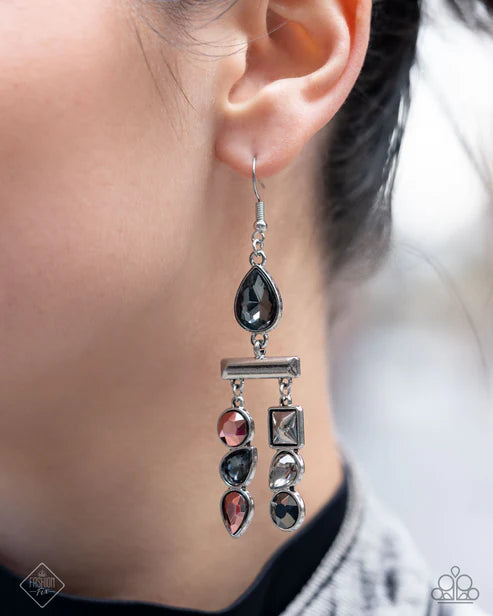 Paparazzi Confident Curtsy - Multi Earrings