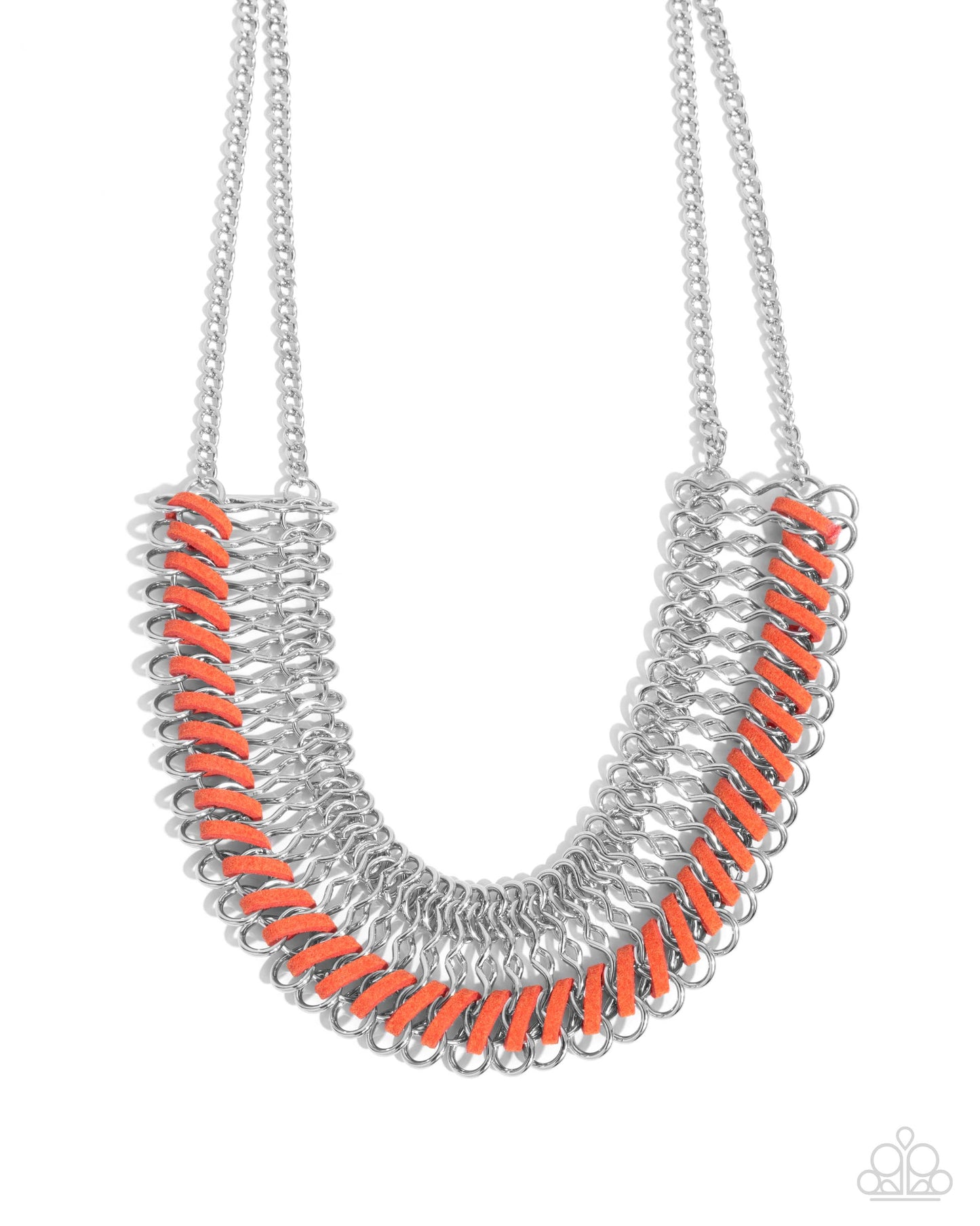 Paparazzi Commanding Connections - Orange Necklace