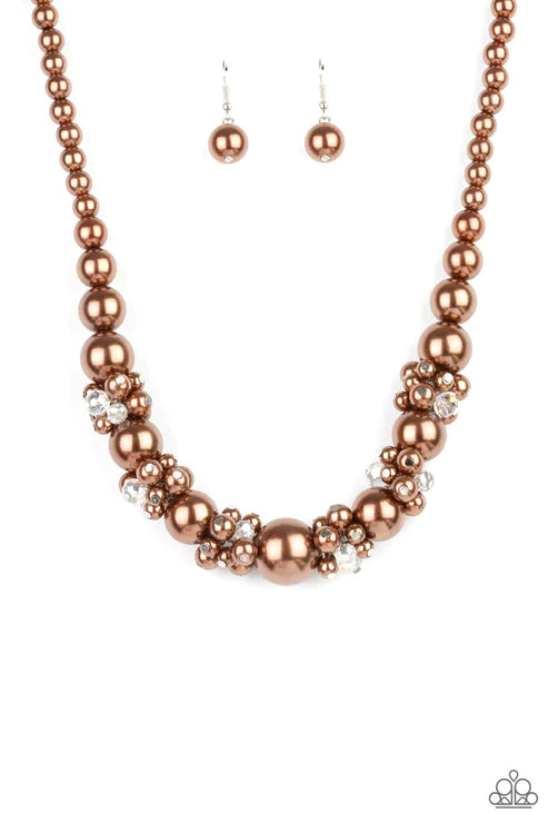 Paparazzi All Dolled UPSCALE - Brown Necklace