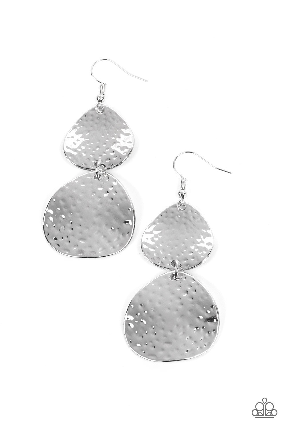 Paparazzi Bait and Switch - Silver Earrings