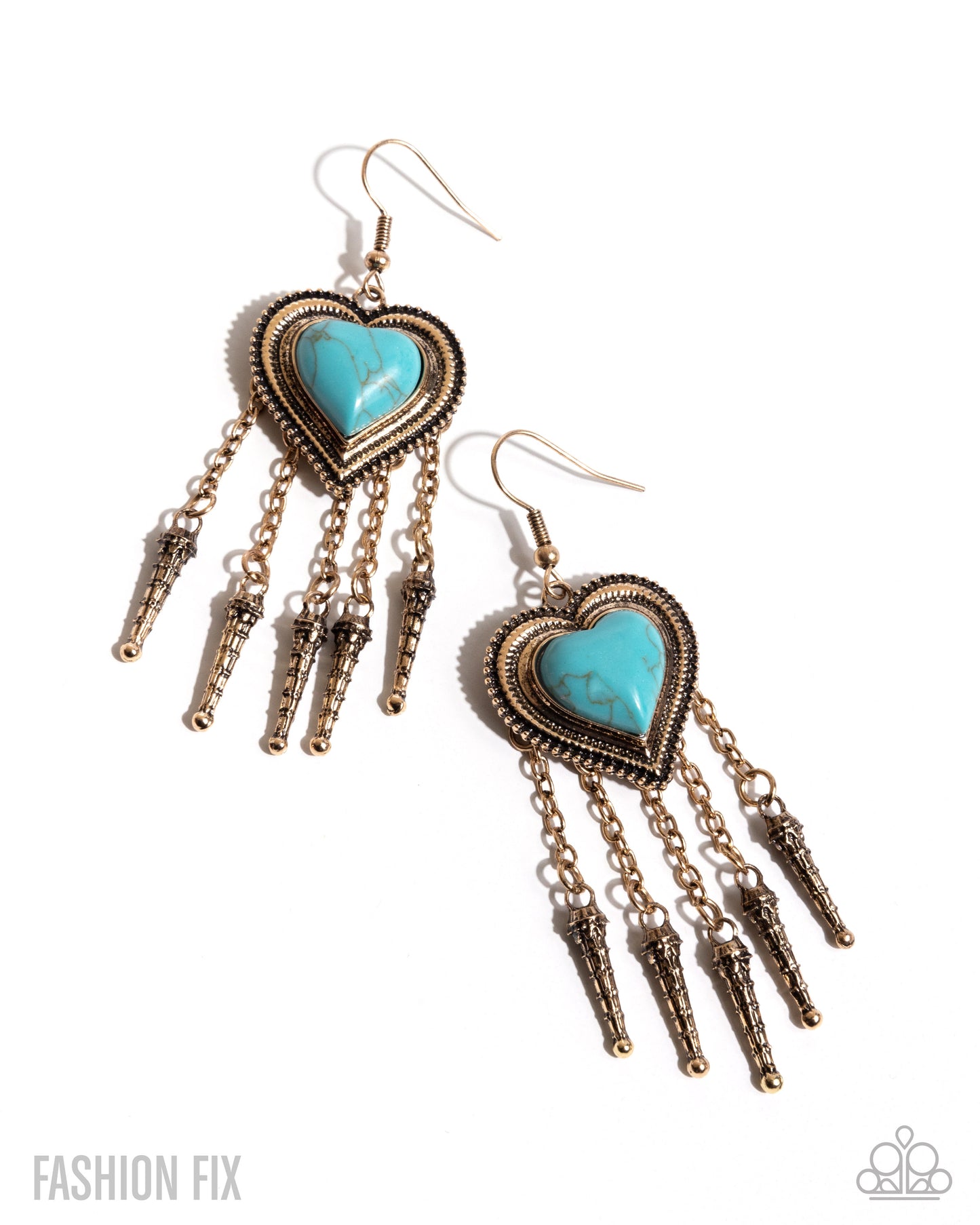 Paparazzi Besotted Badlands - Gold Earrings