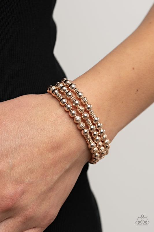 Paparazzi Boundless Boundaries - Rose Gold Bracelet